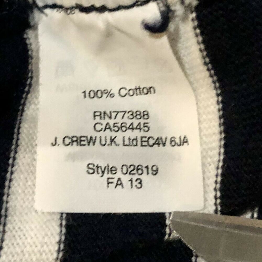 J. Crew Hooded Pullover Small Navy Blue White Stripe Front Pouch Pocket Loose - Picture 9 of 11